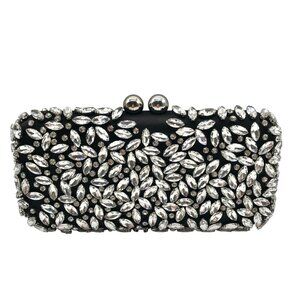 I.n.c. International Concepts Black East West Embellished Small Minaudiere Clutc